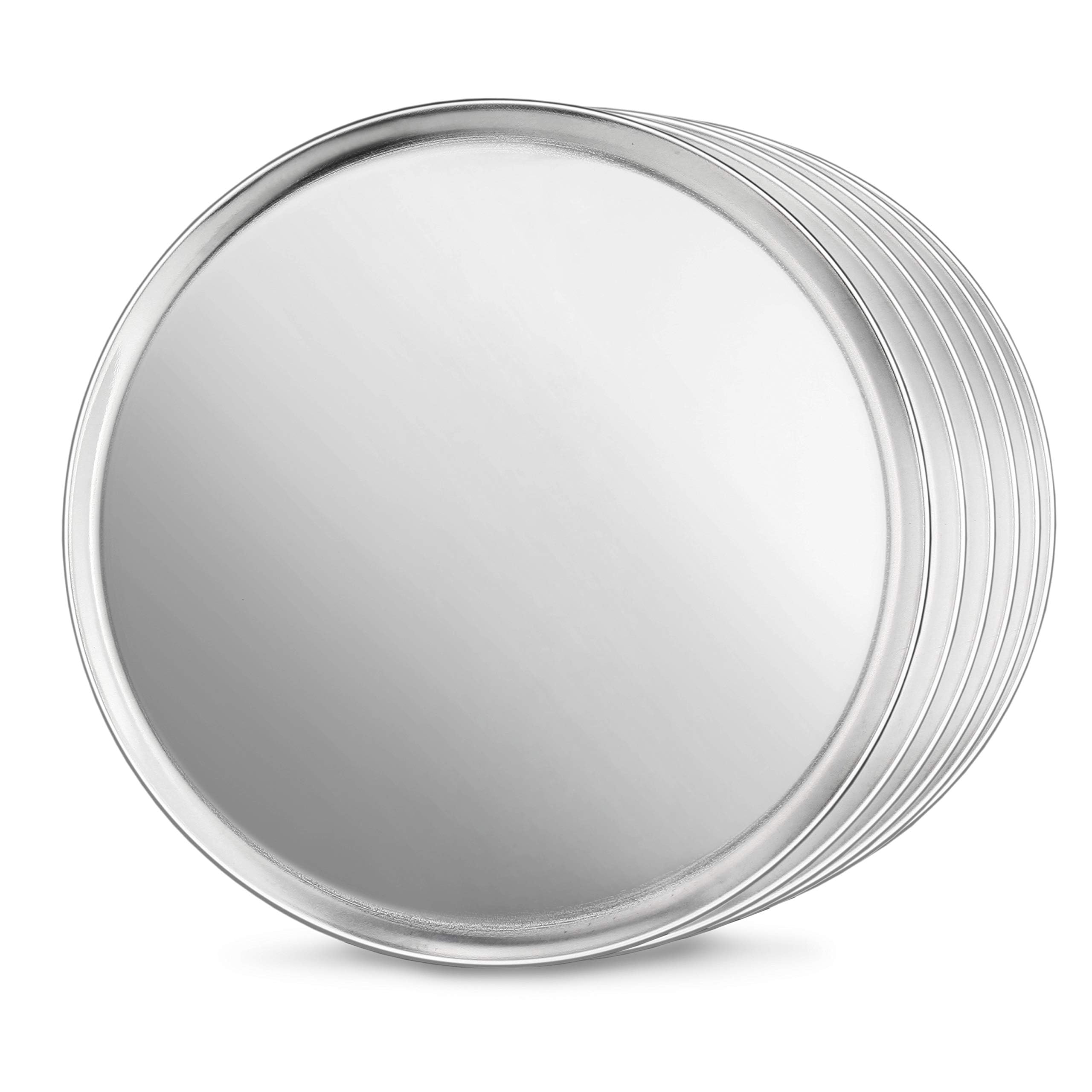 New Star Foodservice 51025 Aluminum Pizza Pan, 12-Inch, Pack of 6