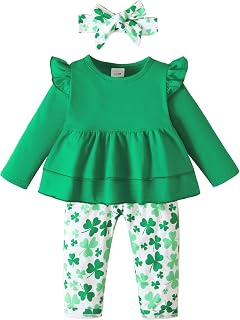 SODLON Toddler Baby Girl Clothes Outfits Clothing Infant Ruffle Top Pants Cute Winter Fall Spring Outfit Sets for Girls