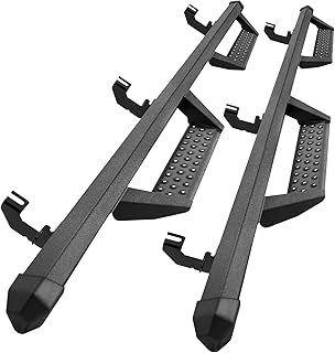 SMANOW Drop Down Running Boards for 2018-2026 Jeep Wrangler JL JLU 4 Doors | 4.7" Drop Carbon Steel Step Bars, Anti-Slip Steps, No-Drill Nerf Bar, Anti-Rust Dual-Stage Textured Black Powder Rock Sliders