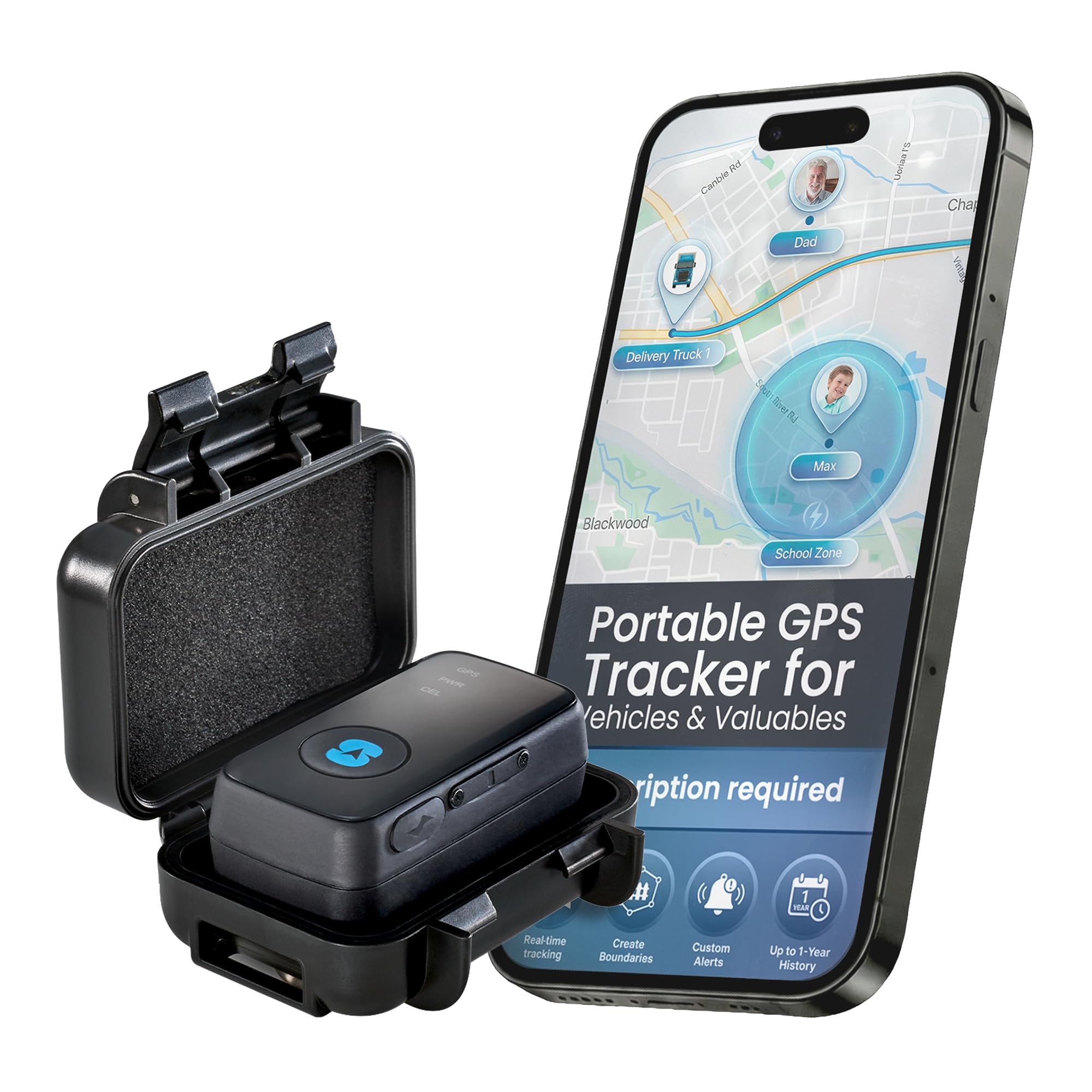 Spytec GPS Tracker for Vehicles & Kids, Mini Waterproof Magnetic Real-Time | Geo