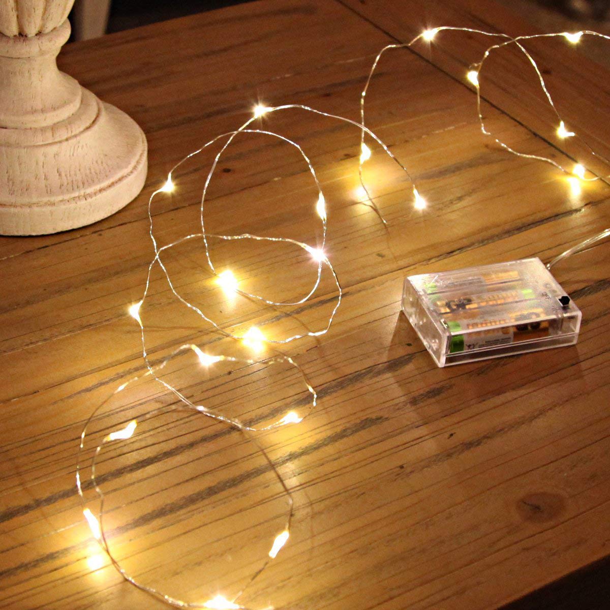 Ariceleo Led Fairy Lights Battery Operated, 2 Packs Mini Battery Powered Copper 