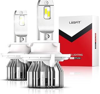 LASFIT 2026 𝐂𝐨𝐦𝐩𝐚𝐜𝐭 9008/H13 LED Headlight Bulb, 𝐑𝐞𝐚𝐥 50W 4X Brighter Halogen 1:1 Replace, 200M Sight 6000K White, Canbus Automotive Front/High/Low Dual Beam Car Light, 360° kit ampoules, 2