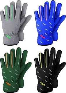 Hicarer 4 Pairs Winter Kids Waterproof Gloves Snow Gloves
