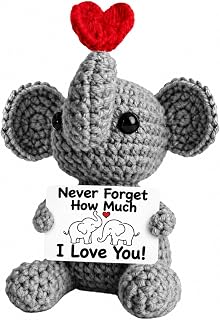 Anniversary Birthday Gifts for Wife Husband Boyfriend Girlfriend Elephant | Stocking Stuffers Small Christmas White Elephant Handmade Elephant Gifts for Women Men Her Him I Love You Valentine's Day