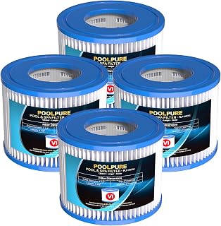 Type VI Hot Tub Filter Cartridge Replaces Coleman SaluSpa Hot Tub Filters | Replaces 90352E 58323 90427E 58323E 58324 Spa Filters, Lay-Z-Spa Filters, Inflatable Hot Tub Filters Replacements, 4 Pack