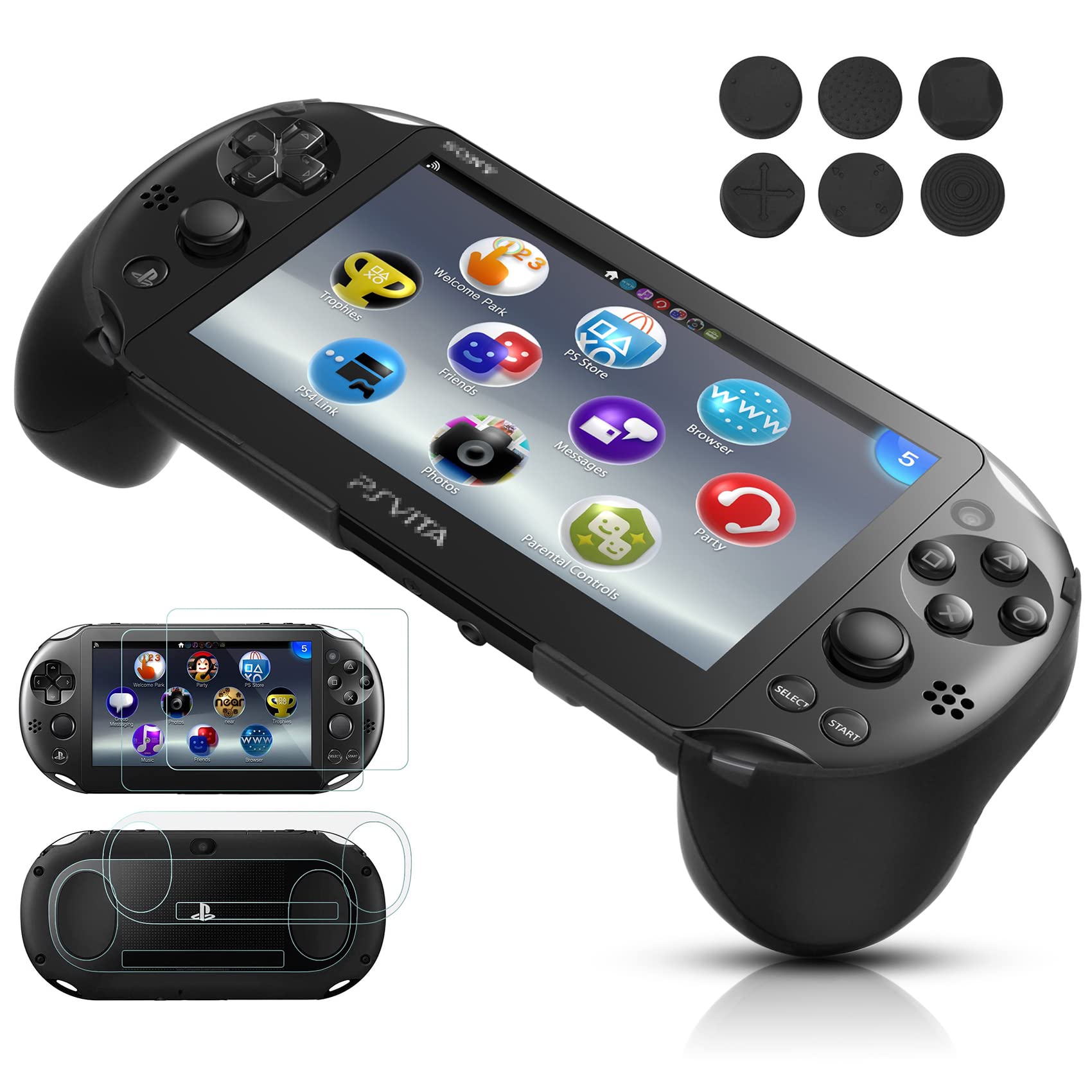 Gorliskl Hand Grip Handle Joypad Protective Case with L2 R2 Trigger Button Grip 