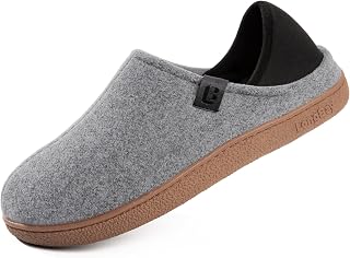 LongBay Mens Slippers with Removable Supportive Insole Slip on Casual House Shoes for Indoor Outdoor Bedroom Garden
