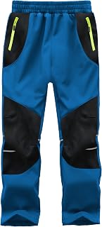 Kids Snow Pants Boys Waterproof Insulated Hiking Pants Youth Winter Warm Fleece Lined Ski Snowpants
