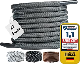 LaceHype 2 Paar Premium Schnürsenkel rund 4,5 mm Schühbänder aus Polyester