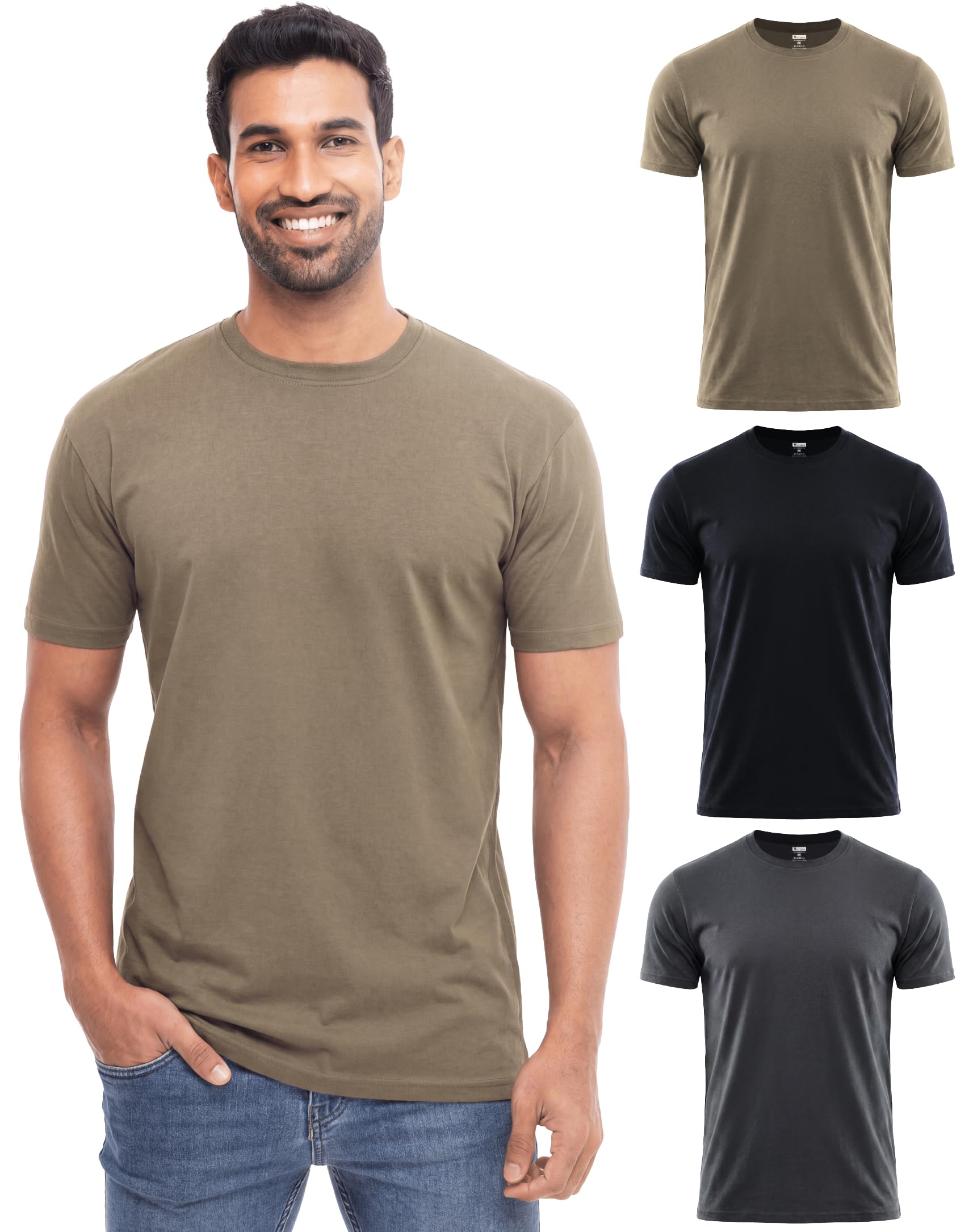 Mens T-Shirts 100% Cotton Crew Neck Shirt Gifts for Men