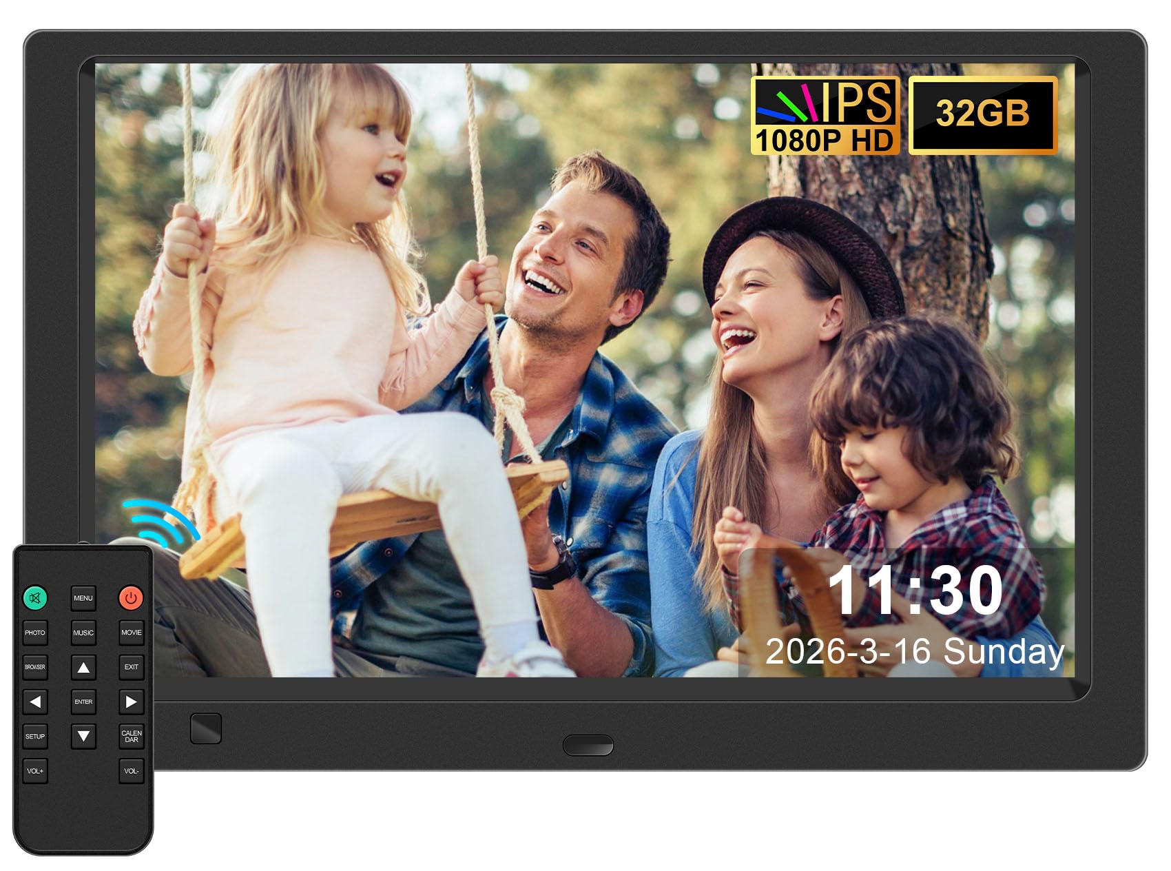 KECAG 10.1-Inch 1080P IPS Digital Picture Frame, No WiFi or App Required | Plug-