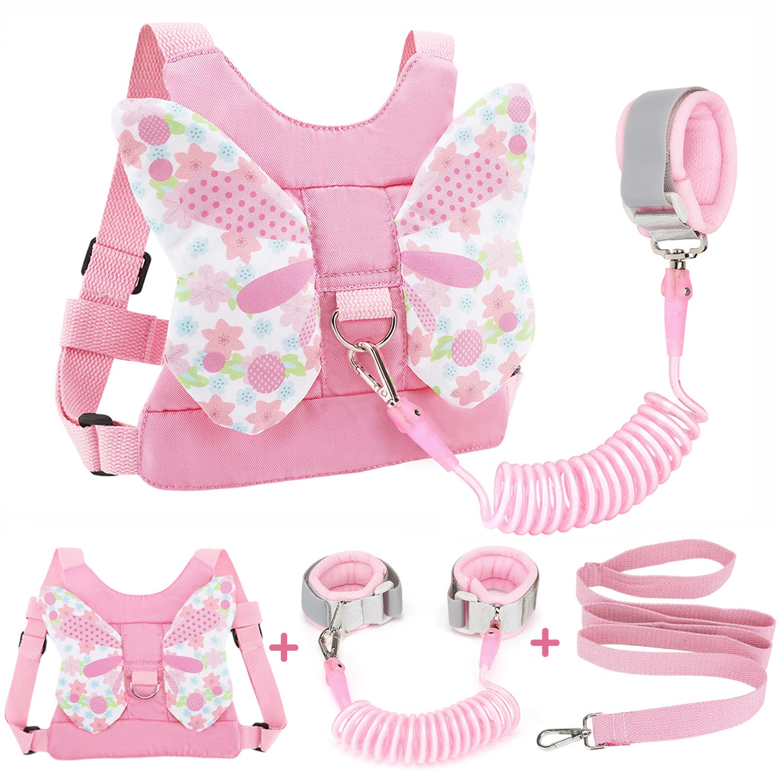 Accmor 3 in 1 Toddler Harness Leashes + Anti Lost Wrist Link, Kids Harness Child
