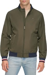 Tommy Hilfiger Men's Lightweight Varsity Rib Knit Bomber Jacket