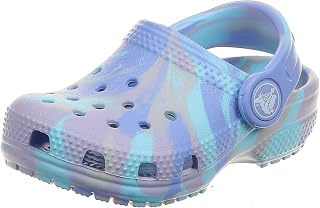Crocs Zuecos clásicos unisex para niños, color negro