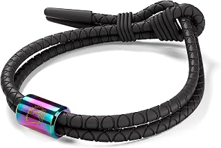 FlexTech Adjustable Silicone Rope Bracelet: Waterproof, Sweatproof, Sunproof, Minimalist Surf, Golf Jewelry for Men - One Size Fits All