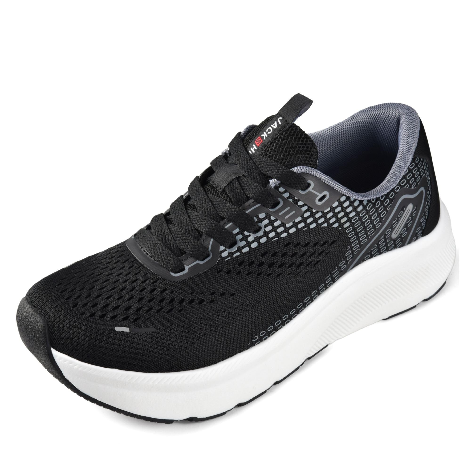JACKSHIBO Mens Wide Toe Shoes with Arch Support Zero