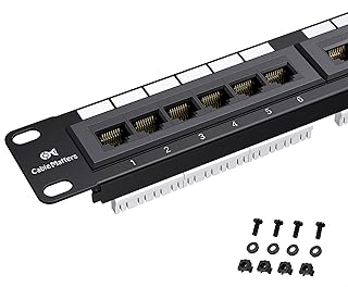 [UL Listed] Cable Matters 24 Port 10Gbps Cat6 Patch Panel, 1U | Wall Mount/Rackmount, 19-Inch, 10Gb Ethernet RJ45, for 19" Racks/Cabinets, 110 or Krone Tools