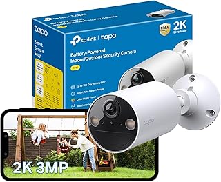 Tapo TC82 2K Battery Outdoor Security Camera Wireless | Wire-Free Indoor & Outdoor CCTV Camera, 180-Day Battery Life, Color Night Vision, AI Detection, IP65, No Monthly Fee, Alexa