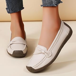 Women's Comfortable Lightweight Penny Loafers Slip On Business Casual Dress Shoes Work Office Flats Walking Shoes Driving Mocs for Women