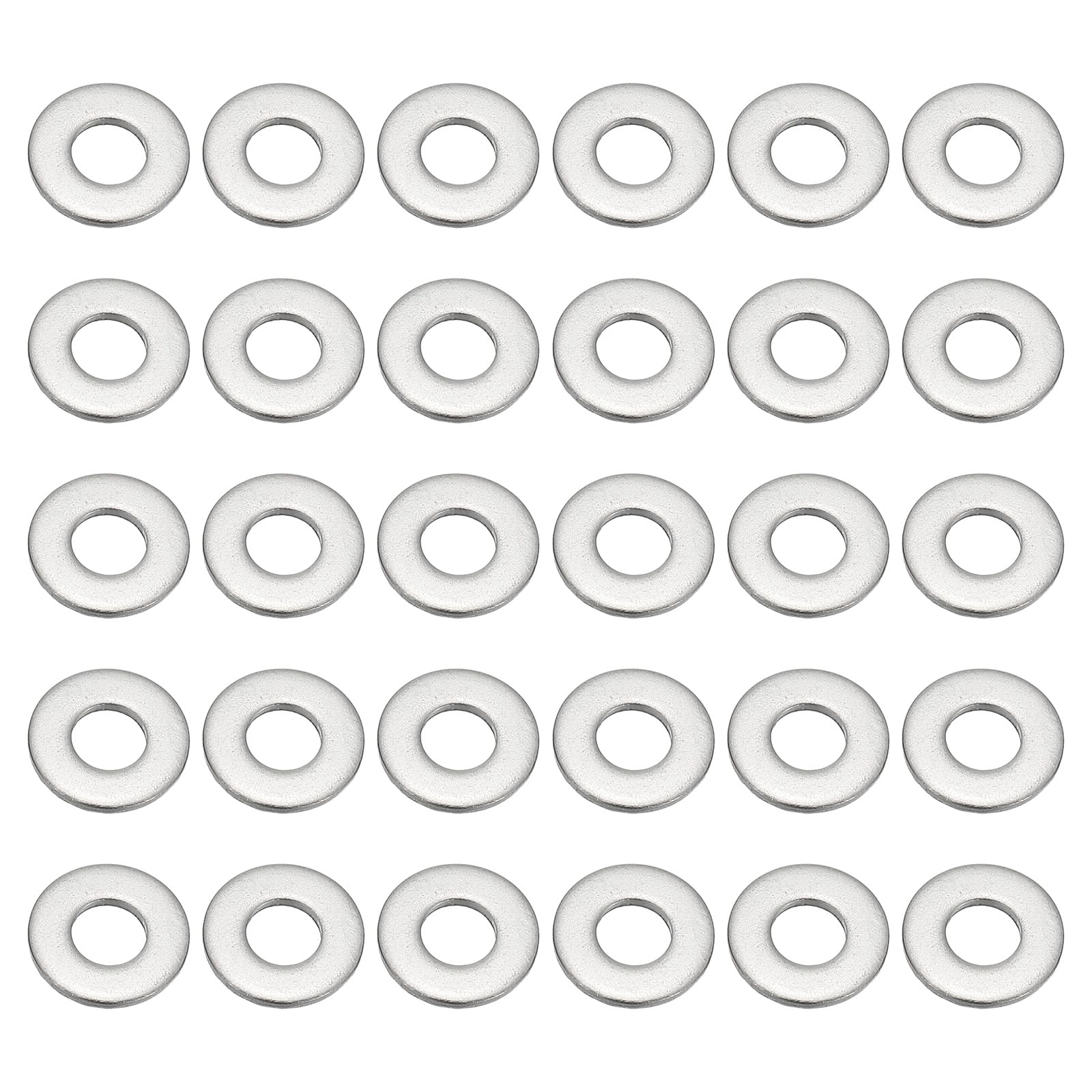 304 Stainless Steel Flat Washers, 50 Pack M4 Thickness Metal Washers, Small Wash