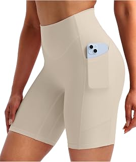 ENERBLOOM Biker Shorts Women with Pockets 4"/6"/8"/10" No Front Seam