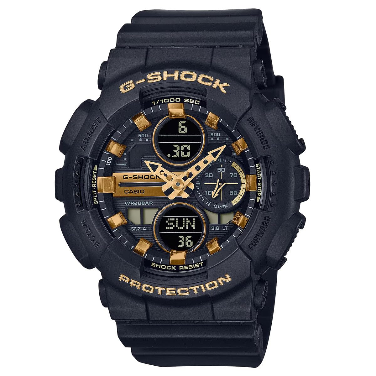 G-Shock GMAS140M-1A Black/Gold