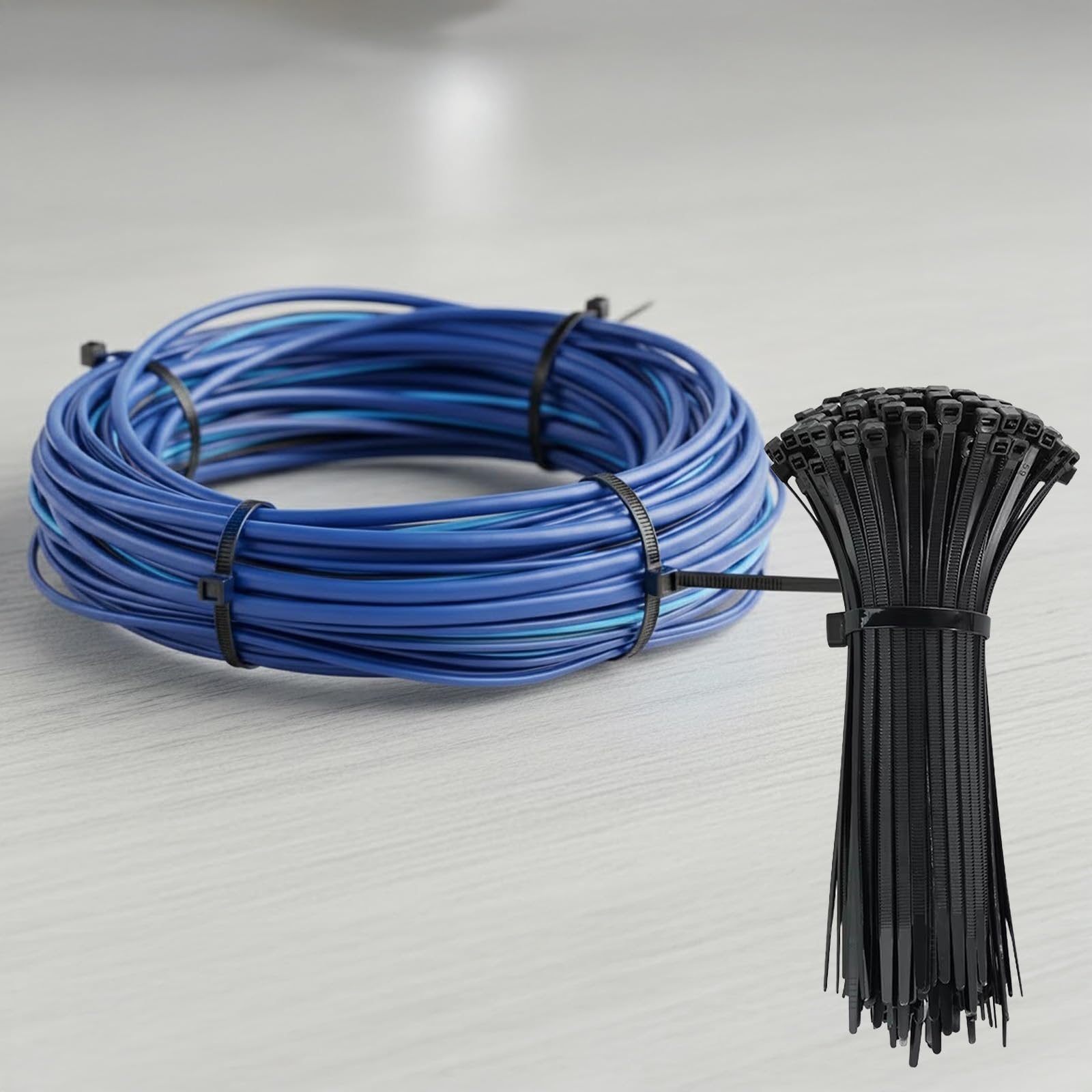 200 Cable Zip Ties - Multipurpose Nylon Cable Ties with Self-Locking Management 