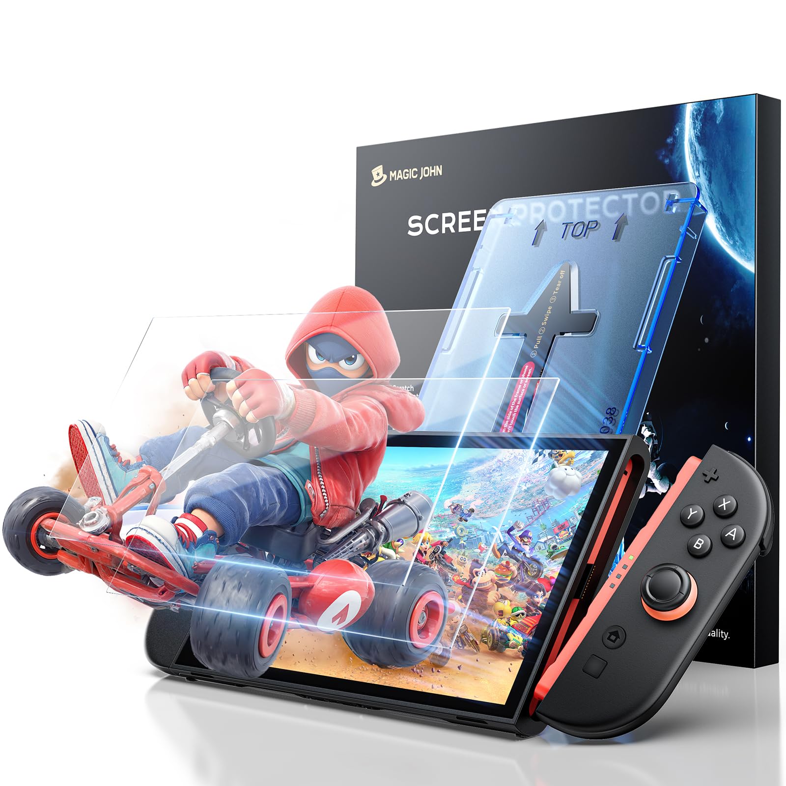 MAGIC JOHN for Nintendo Switch 2 Screen Protector Easy to Install | 2 Pack 7.9 I