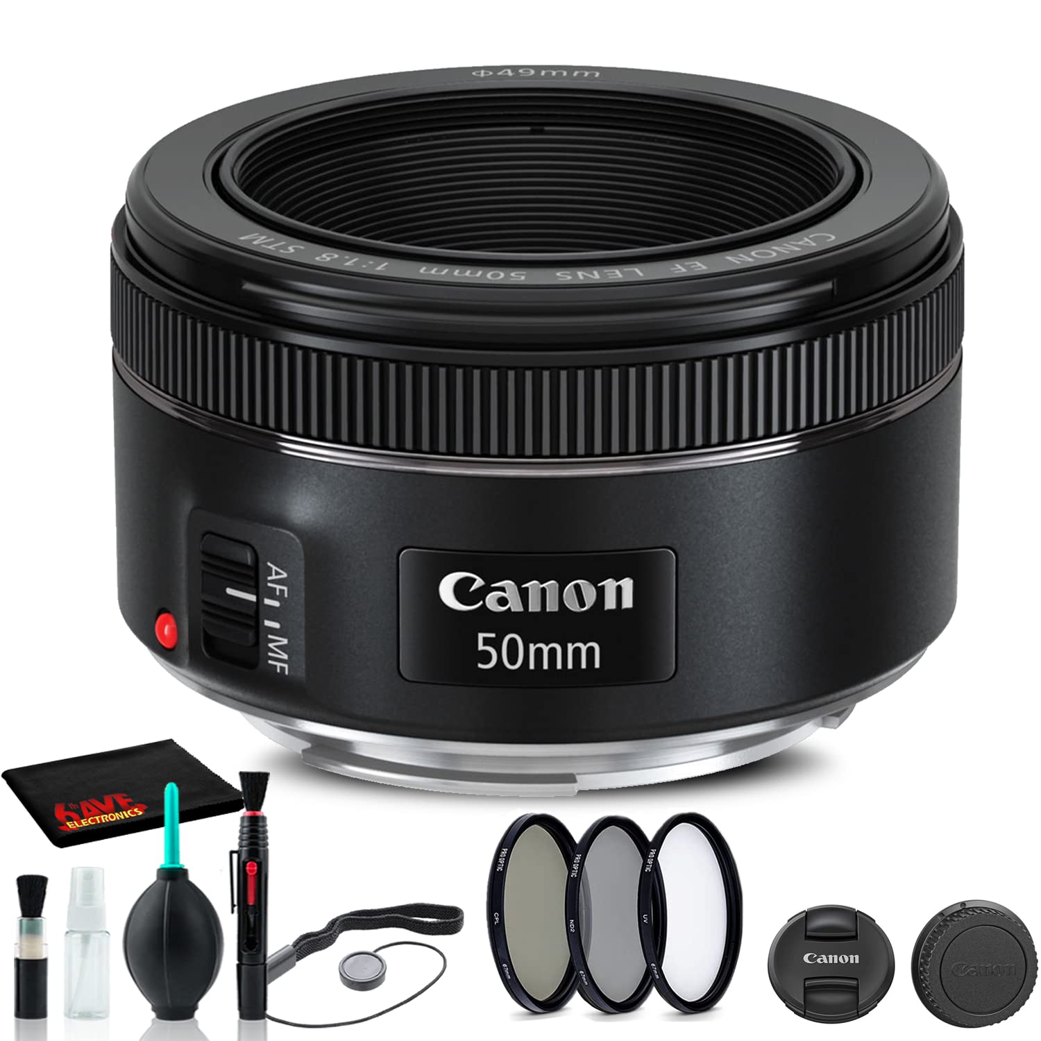 Canon EF 50mm f/1.8 STM Lens Accessory (0570C002) Bundle | For Photography & Vid