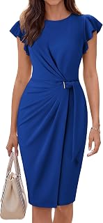GRACE KARIN Vestido midi casual de negocios para mujer, vestido ajustado