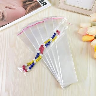 Self Sealing Cellophane Bags, 2x10" 100 Pieces Clear Pretzel Rod Bags, Resealable Bags for ICY Candy Popsicle Packaging