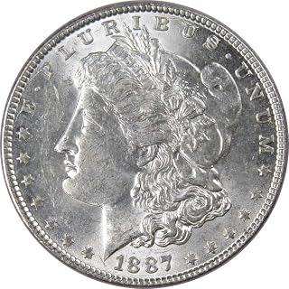 1887 Morgan Silver Dollar AU About Uncirculated $1 Coin Collectible | Collectible Coin: Morgan Dollar, 1887, Silver, About Uncirculated