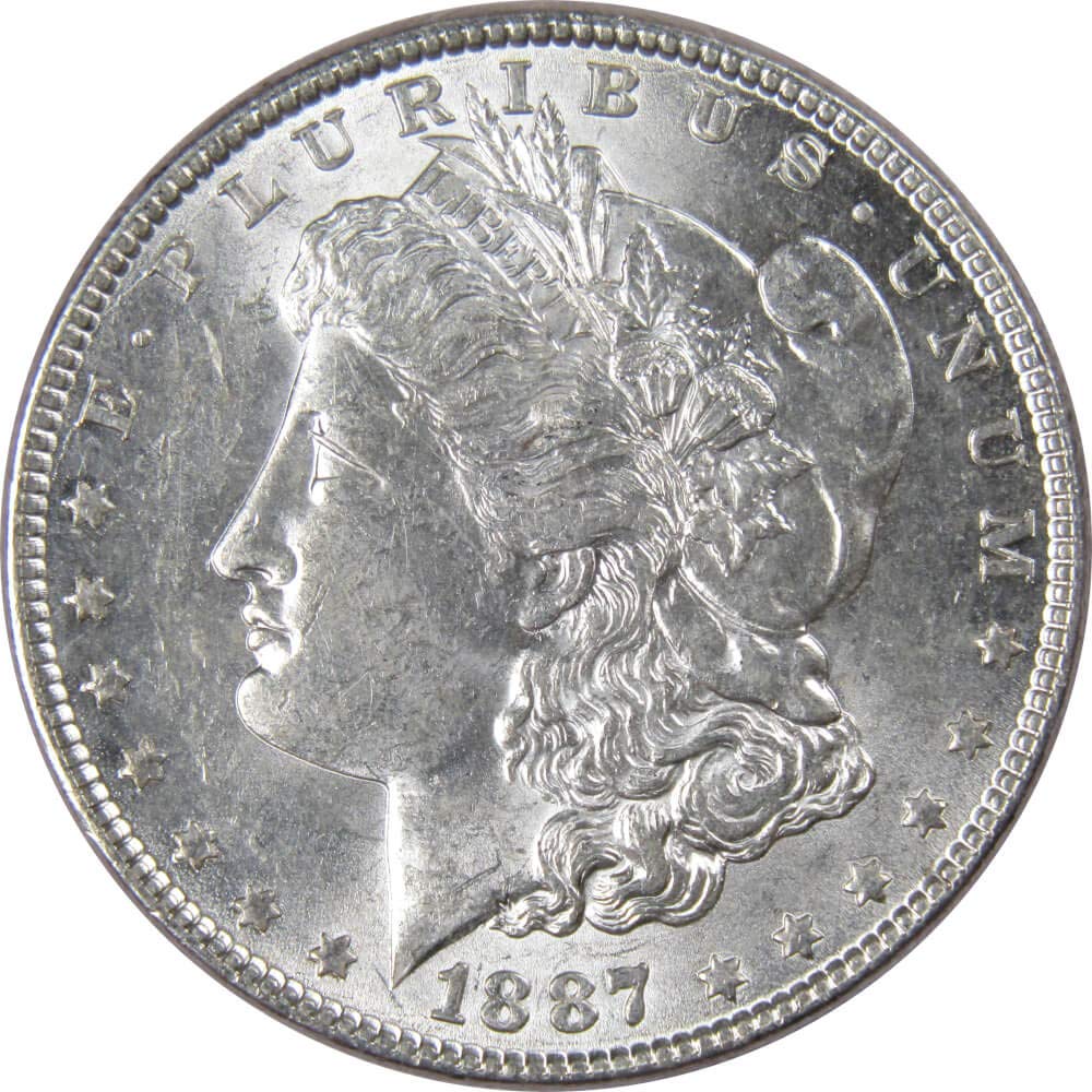 1887 Morgan Silver Dollar AU About Uncirculated $1 Coin Collectible | Collectibl