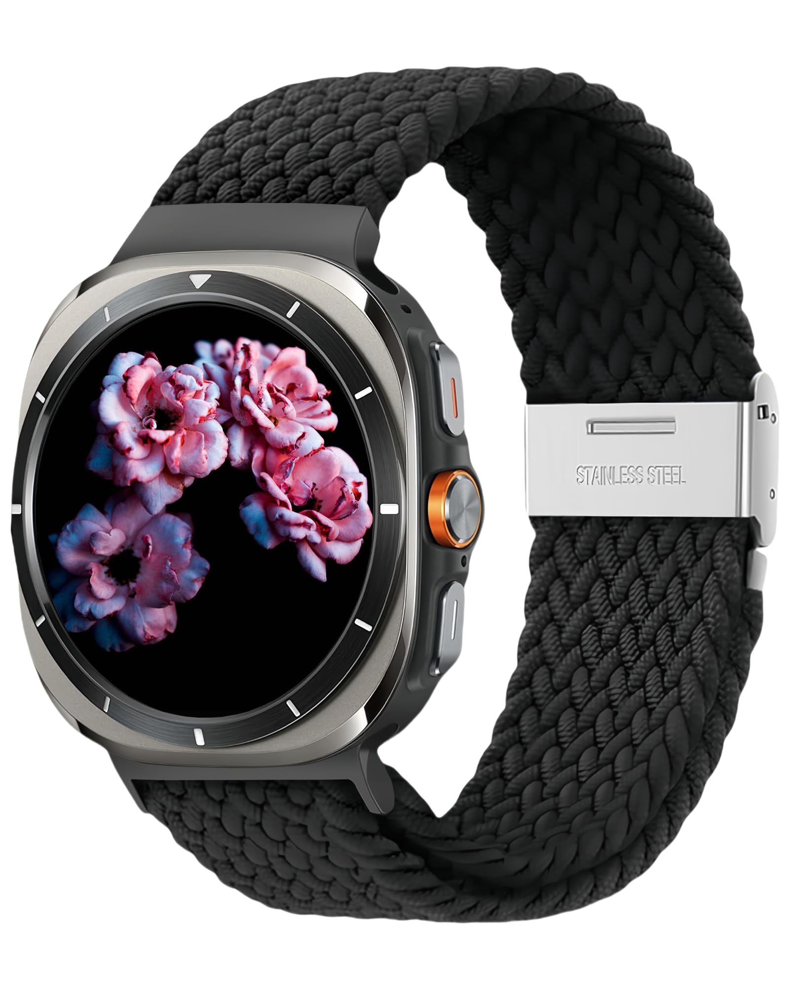 Braided Stretchy Adjustable Strap Compatible with Samsung Galaxy Watch Ultra 47m