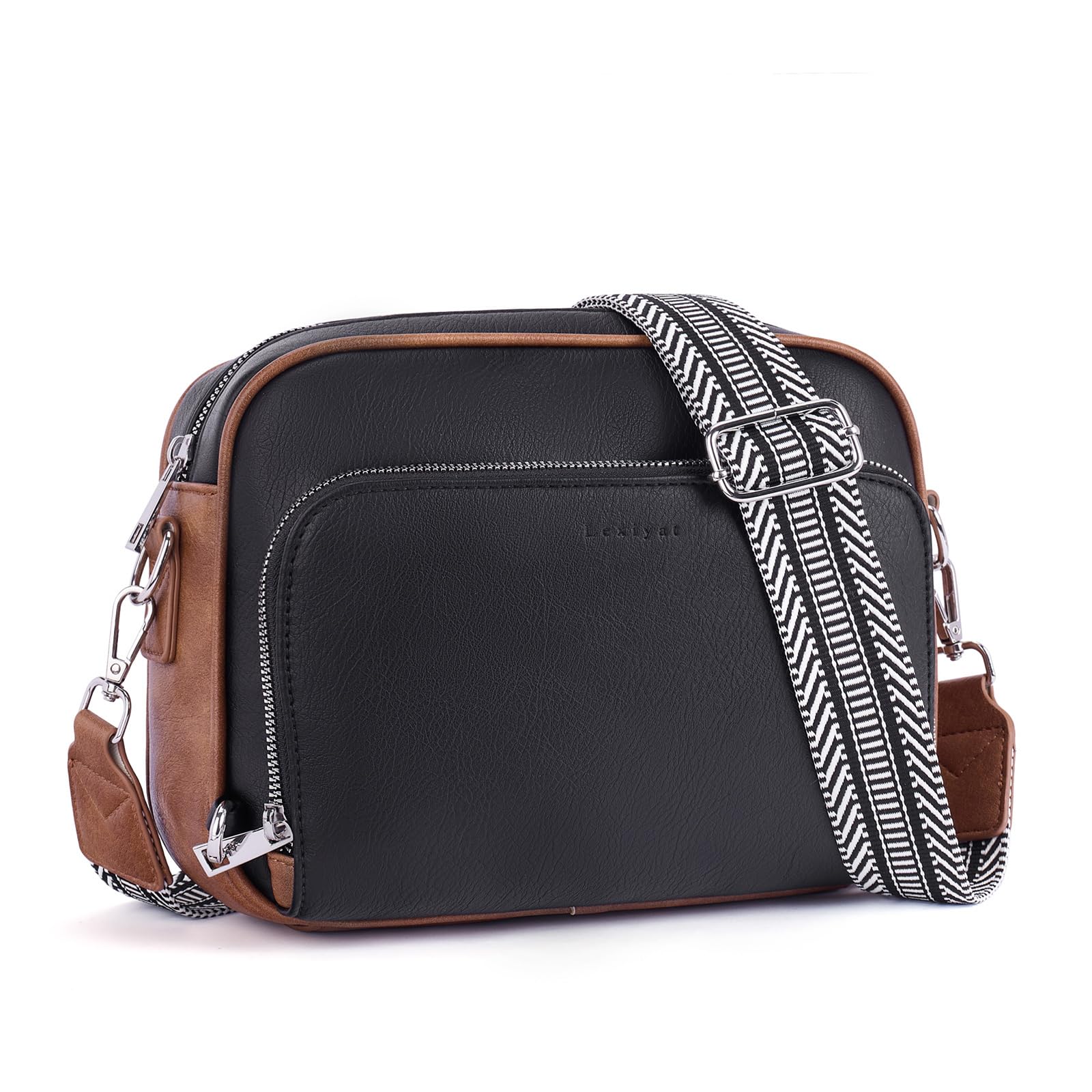 Crossbody Purses for Women Vegan Leather Travel Anti Theft Bags Guitar Strap Sho