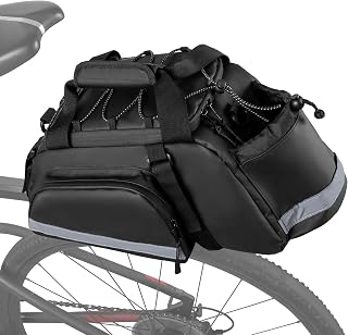 GRAOSO 12L Bike Rear Rack Bag with Cooler Bag, Pannier Bags for Bicycles