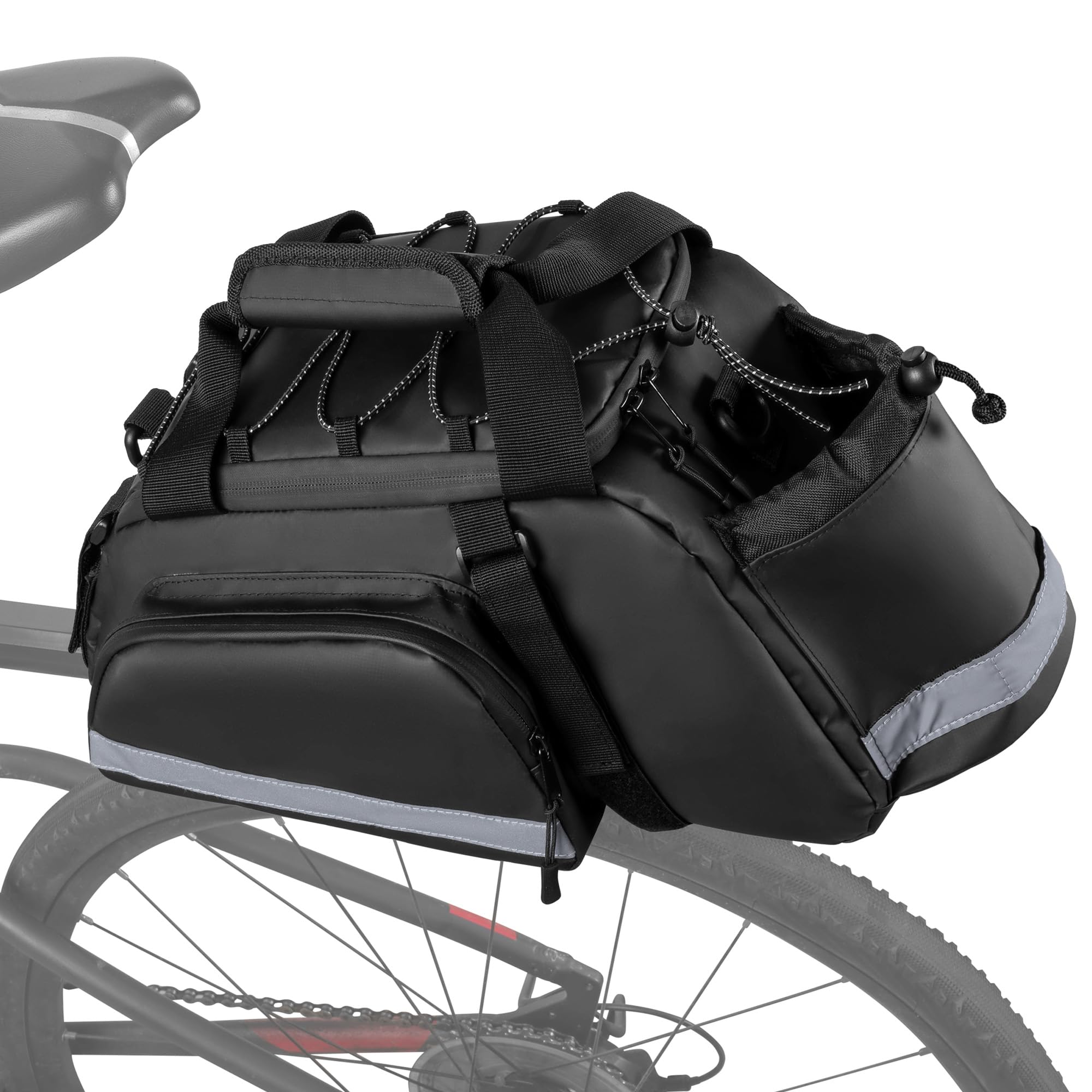GRAOSO 12L Bike Rear Rack Bag with Cooler Bag, Pannier Bags for Bicycles