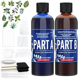 Cyanotype Kit, All in One 200ml Screen Printing Kit for Beginner | Cyanotype Kit, All in One 200ml Screen Printing Kit for Beginner, Cyanotype Solution for Fabric, Paper