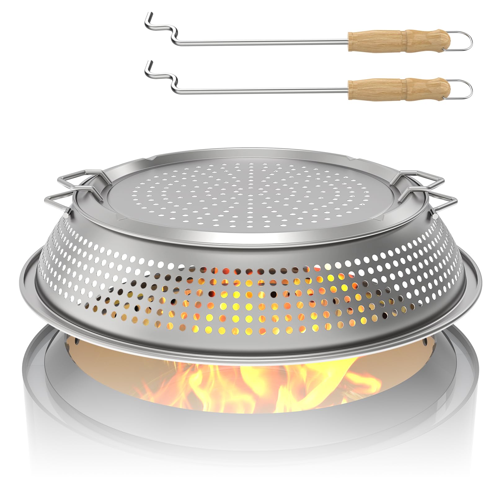 27" Spark Shield Lid for Solo Stove Bonfire,Fire Pit Spark | Durable Spark Shiel