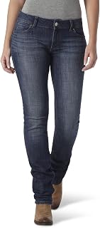 Wrangler Women's Western Mid Rise Stretch Straight Leg Jean