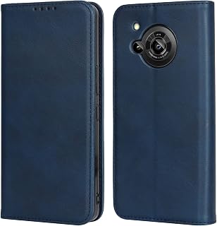 【Hamany】AQUOS R7 Case, Notebook Type Smartphone Case, Shock Resistant, Durable, Vintage Leather - Blue