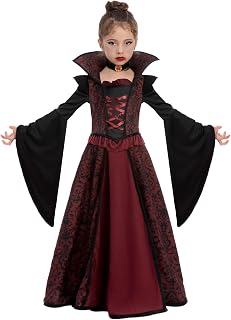 Spooktacular Creations Royal Vampire Costume Set for Girls Halloween Dress Up Party, Role-Playing, Carnival Cosplay, Vampire-Themed Party