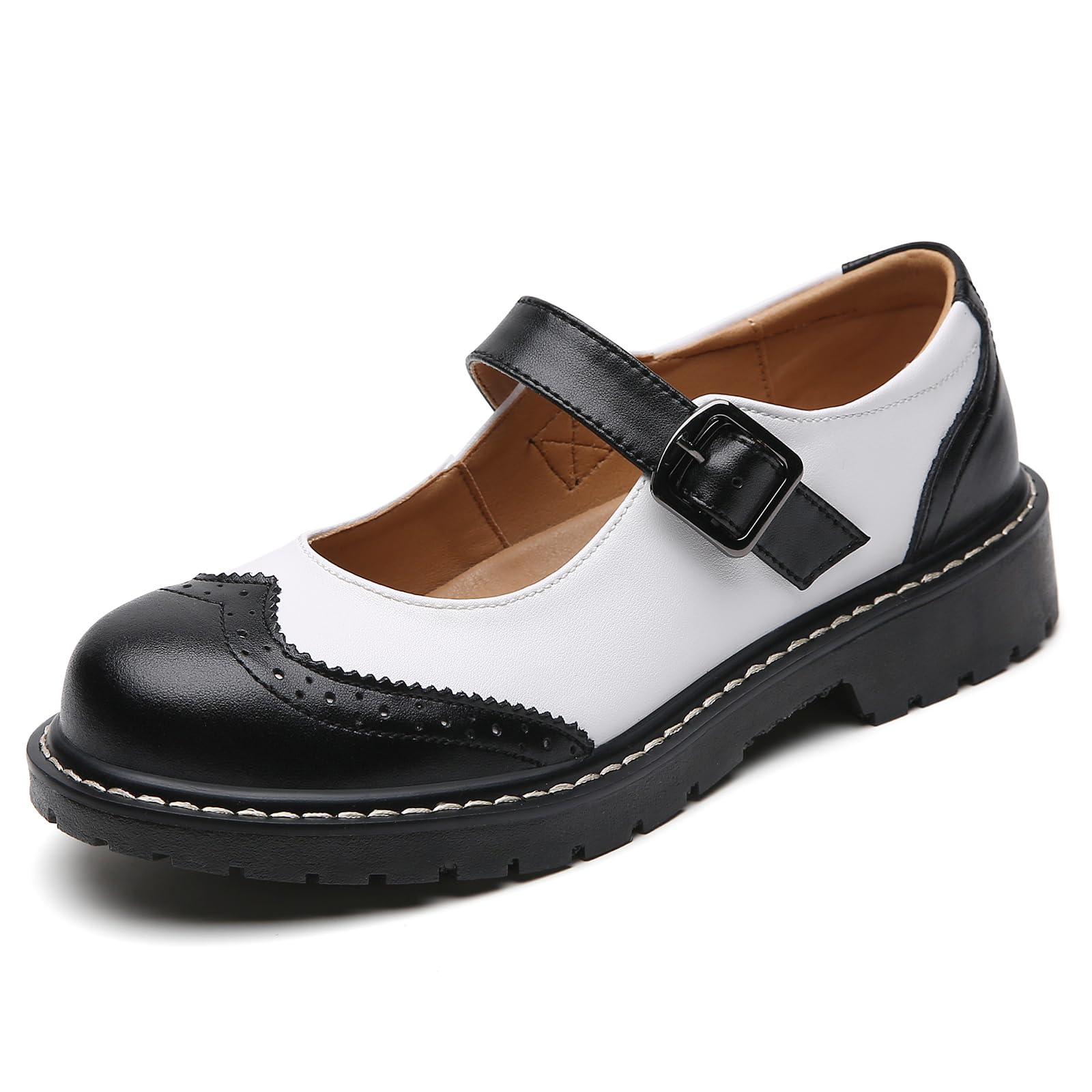 XMM Mary Jane Shoes Women Mary Janes Flats Ladies Oxford Shoes for Women Comfort