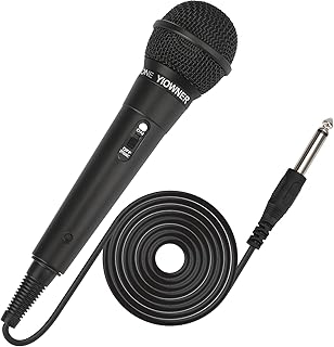 YIOWNER Wired Microphone, Karaoke Handheld Microphone for Singing, Mic Karaoke with 2.5m Cable, Vocal Dynamic Mic for Speaker, AMP, Mixer, DVD