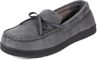 ULTRAIDEAS LUKE Men's Microsuede Loafers with Tie for Men Indoor Outdoor Gift