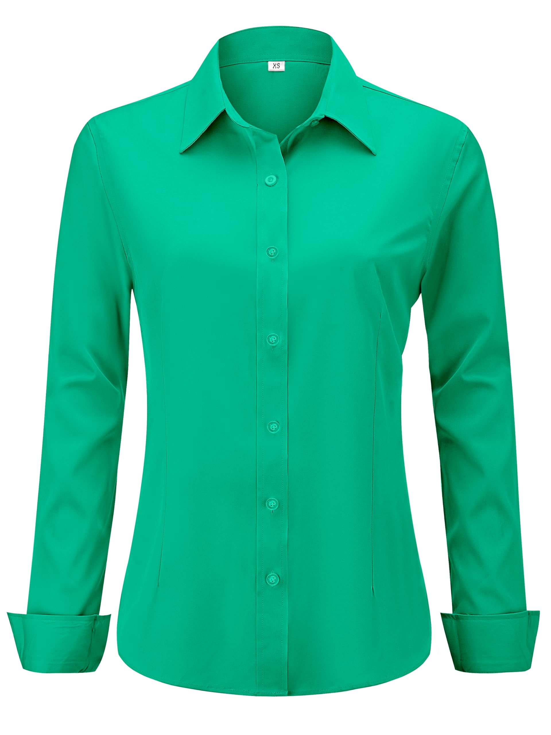 hearain Soft Wrinkle-Free Women's Button Down Dress Shirts Long Sleeve Work Blou