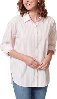Gloria Vanderbilt Women's Amanda Button Down Shirt with Roll-tab Sleeves Standard