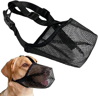 Adjustable Mesh Muzzle for Small Large Dogs Breathable Pet Grooming Outdoor Walking