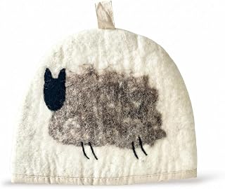 Glaciart One Wool Teapot Cozy Kettle Cover | Dome Shaped Large Tea Cosy, Kettle or French Press | Handmade & Needle Felted from Natural Wool | Warms Up to 2 Hours | Great as Gift