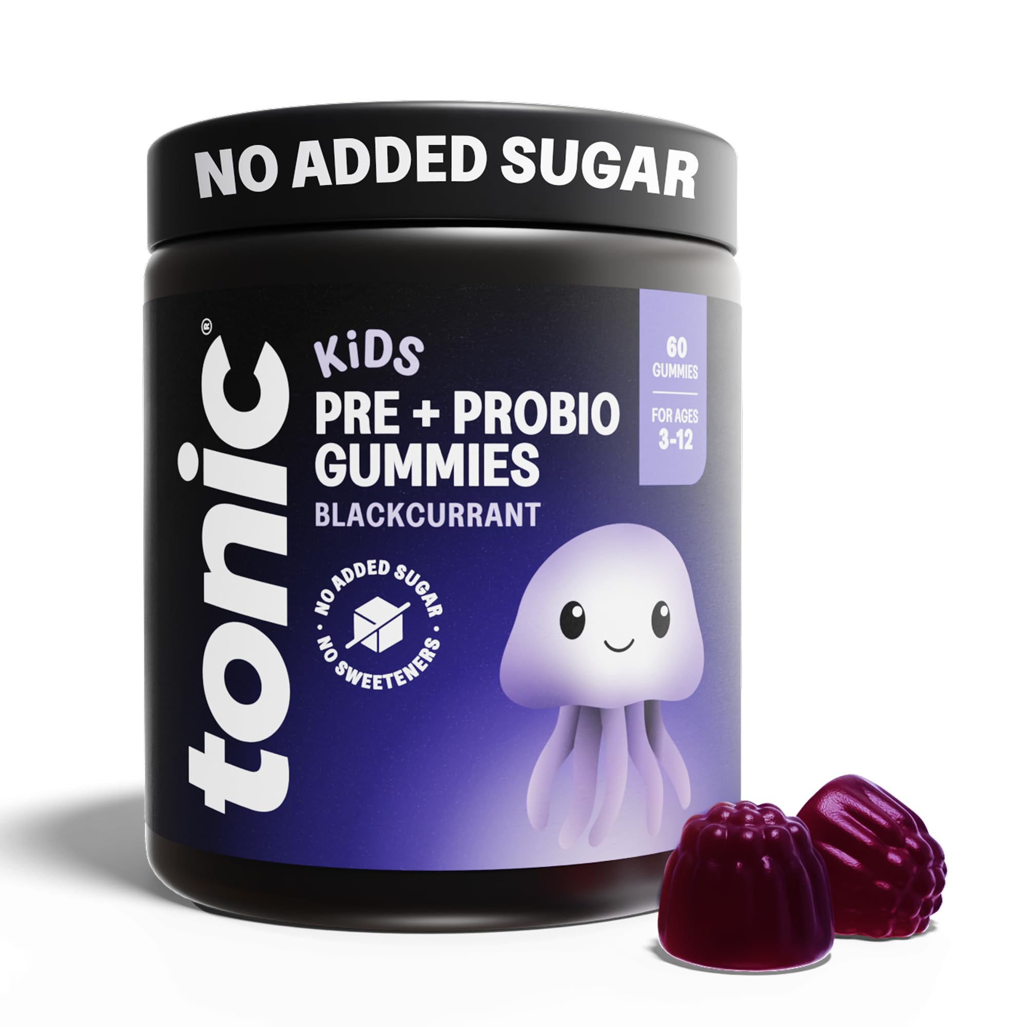 Tonic Health Kids Prebio & Probio Gummies, No Added Sugar, Digestive System, Gut